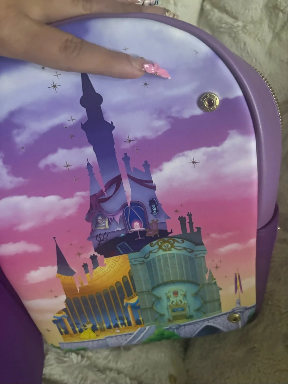 Loungefly beauty and the beast Castle Print Mini Backpack - Women